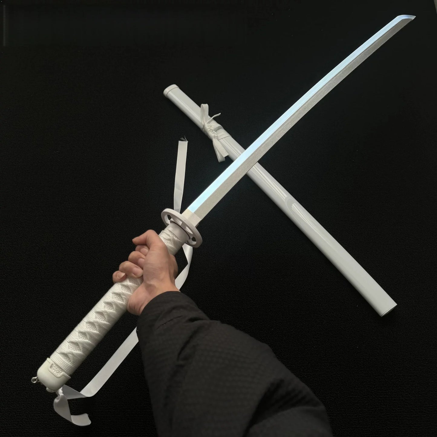 40inch Vapour Bleach Katana Led Lightsabre Anime Glow Rukia Cosplay Knife Real Size Japanese Katana Original Samurai Sword Gift