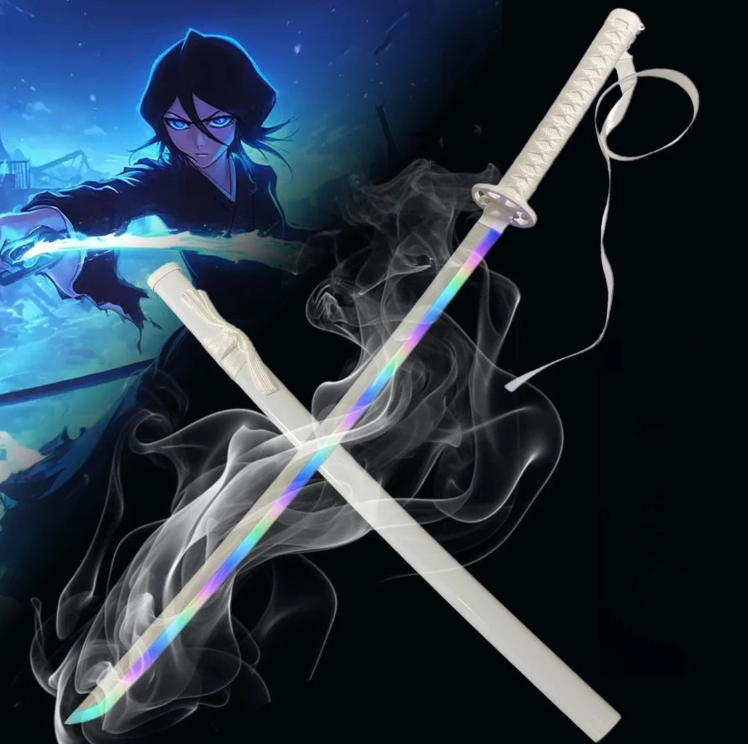 40inch Vapour Bleach Katana Led Lightsabre Anime Glow Rukia Cosplay Knife Real Size Japanese Katana Original Samurai Sword Gift