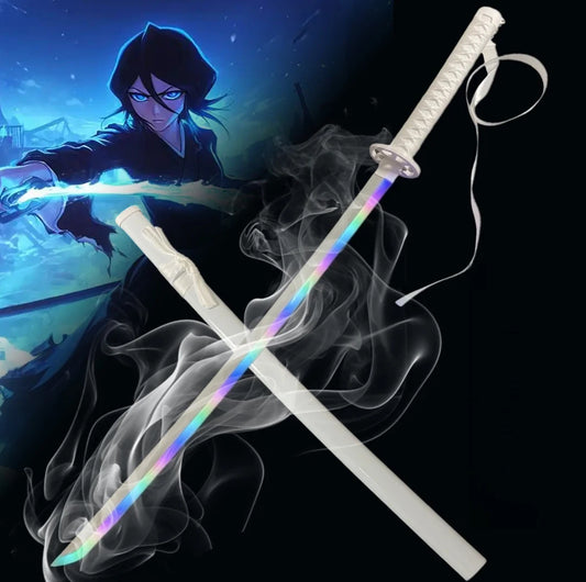 40inch Vapour Bleach Katana Led Lightsabre Anime Glow Rukia Cosplay Knife Real Size Japanese Katana Original Samurai Sword Gift